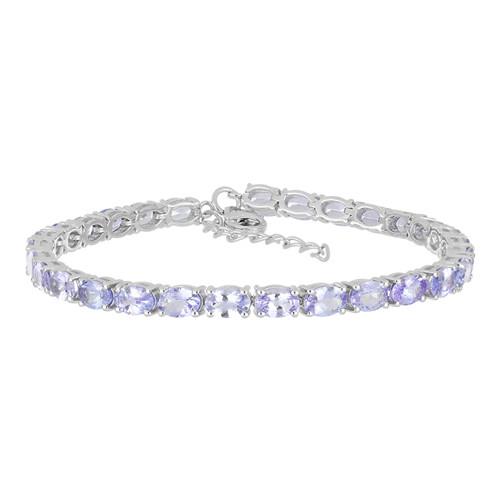 925 STERLING SILVER NATURAL BLUE SAPPHIRE BRACELET 